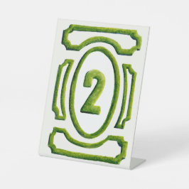 Waterverf Tuin Hedge Tabel 2 Reclamebord Met Voetstuk