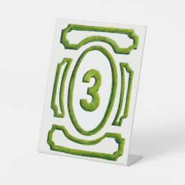 Waterverf Tuin Hedge Tabel 3 Reclamebord Met Voetstuk