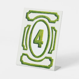 Waterverf Tuin Hedge Tabel 4 Reclamebord Met Voetstuk