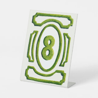 Waterverf Tuin Hedge Tabel 8 Reclamebord Met Voetstuk