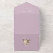 Waterverf Tuin Huwelijk RSVP QR Code All In One Uitnodiging (Buitenkant)