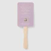 Waterverf Tuin Huwelijksceremonie Programma Handwaaier (Achterkant)