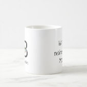 Waterverf tuin monogram pensioen koffie mok (Center)