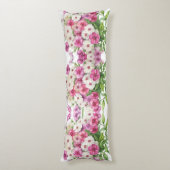 Waterverf tuin Phlox bloemen Lichaamskussen (Achterkant (Verticaal))