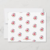 Waterverf Tuin Roos, Bewaar onze Datum Kaart (Achterkant)