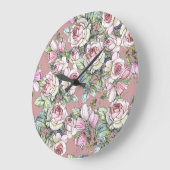 Waterverf Tuin: Roos Tulp Elegance. Grote Klok (Hoek)