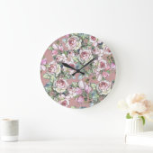 Waterverf Tuin: Roos Tulp Elegance. Grote Klok (Huis)