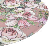 Waterverf Tuin: Roos Tulp Elegance. Snijplank (Hoek)