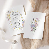 Waterverf Tuin Wildbloemen Boho Modern Bruiloft Kaart