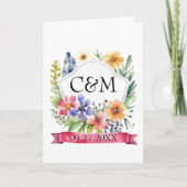 Waterverf Tuin Wildbloemen Bruiloft QR Code (Voorkant)