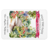 Waterverf Tuin Wilde Bloemen Lente Save The Date Magneet (Horizontaal)