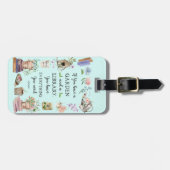 Waterverf Tuinbibliotheek Quote Floral Botanical Bagagelabel (Voorkant horizontaal)
