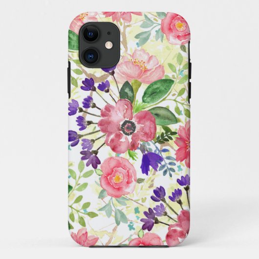 Waterverf tuinbloemen Case-Mate iPhone case (Achterkant)