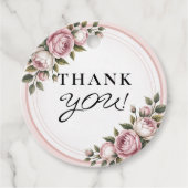 Waterverf Tuinbloemen Dank u Bedankjes Labels (Voorkant)