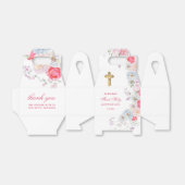 Waterverf tuinbloemen eerste communie tafel bedankdoosjes (Uitgevouwen)