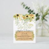 Waterverf Tuinbloemen en Baby shower van hout Kaart (Staand voorkant)