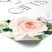 Waterverf tuinbloemen Kaarten en cadeaus Poster (Hoek)