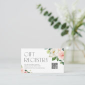 Waterverf Tuinbloemen QR Code Registry Informatiekaartje (Staand voorkant)