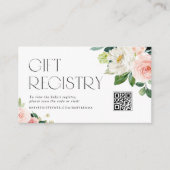 Waterverf Tuinbloemen QR Code Registry Informatiekaartje (Voorkant)