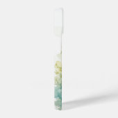 Waterverf tuinbloemen witte rozen iPhone hoesje (Rechterkant)