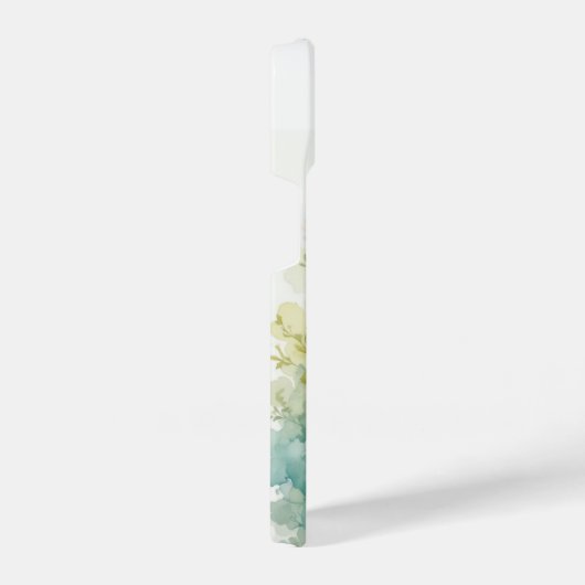 Waterverf tuinbloemen witte rozen iPhone hoesje (Rechterkant)