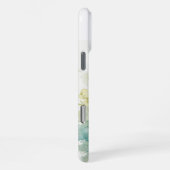 Waterverf tuinbloemen witte rozen iPhone hoesje (Rechterkant)