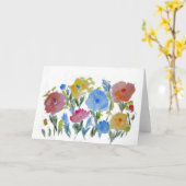 Waterverf tuinbouw ~ leeg kaart (Gele Bloem)