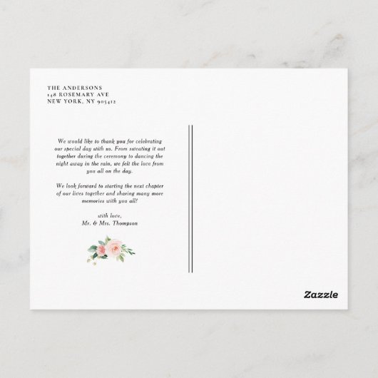 Waterverf  tuinbouwers Weddenschap Hartelijk dank Briefkaart (Achterkant)