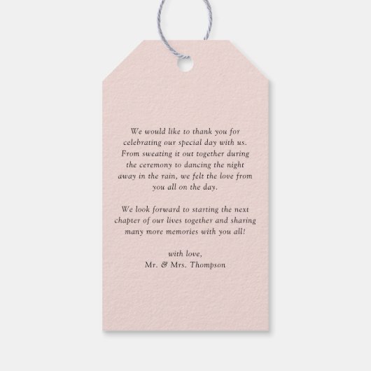 Waterverf  tuinbouwers Weddenschap Hartelijk dank Cadeaulabel (Achterkant)