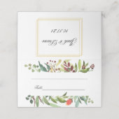 Waterverf Tuingrens en Bourgondië Plaatskaartje (Buitenkant ongevouwen)