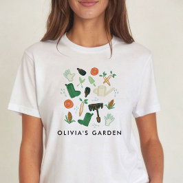 Waterverf Tuinieren Gepersonaliseerd T-shirt