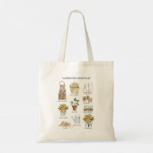 Waterverf Tuinieren Tools Zonnebloem Tuin Tote Bag (Achterkant)