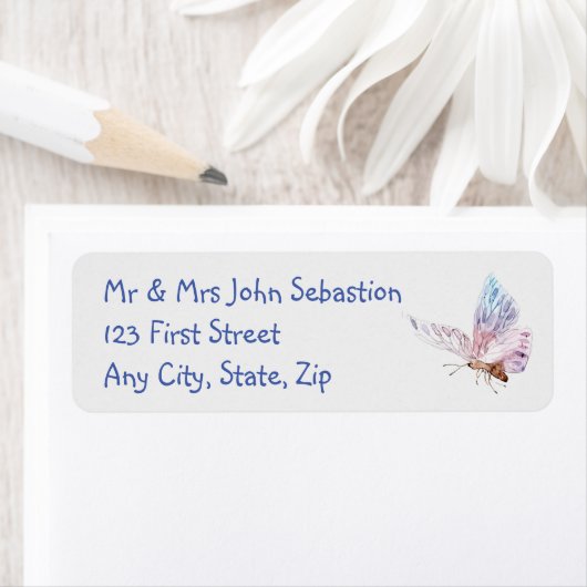 Waterverf Tuinvliegkunst Etiket (Insitu)