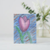 Waterverf Tulip Briefkaart (Staand voorkant)