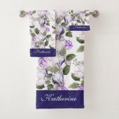 Waterverf Tulip Crocus personaliseren Spring Flowe Bad Handdoek (Insitu)