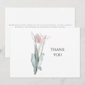 Waterverf Tulip Eenvoudige begrafenis Dank u Bedankkaart (Voorkant / Achterkant)