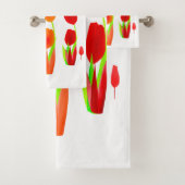 Waterverf Tulip Floral Bad Handdoek (Insitu)