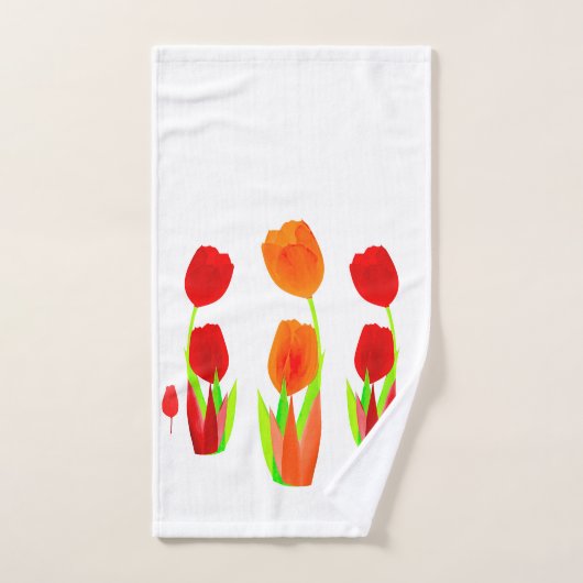 Waterverf Tulip Floral Bad Handdoek (Handdoek)