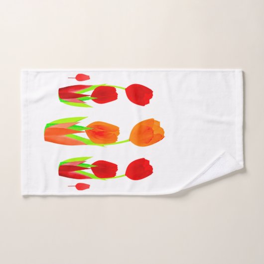 Waterverf Tulip Floral Bad Handdoek (Handdoek)
