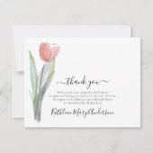 Waterverf Tulip Floral Funeral Bedankkaart (Voorkant)