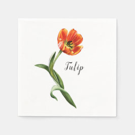 Waterverf Tulip Floral Servet