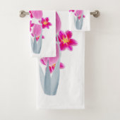 Waterverf Tulip Lily Floral Bad Handdoek (Insitu)