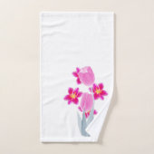 Waterverf Tulip Lily Floral Bad Handdoek (Handdoek)