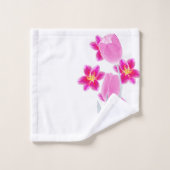 Waterverf Tulip Lily Floral Bad Handdoek (Wasdoekje)