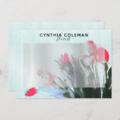 Waterverf Tulips Bouquet Illustrator Florist (Voorkant / Achterkant)