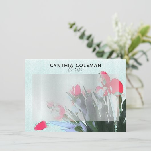 Waterverf Tulips Bouquet Illustrator Florist (Staand voorkant)