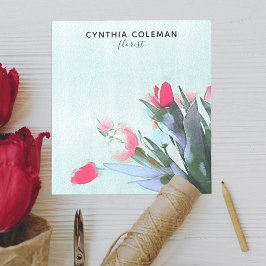 Waterverf Tulips Bouquet Illustrator Florist Notitieblok