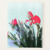 Waterverf Tulips Bouquet Illustrator Florist Planner (Achterkant)