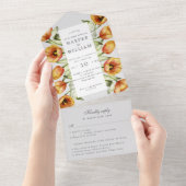 waterverf tulips rsvp hecht bruiloft all in one uitnodiging (Afscheurbaar)