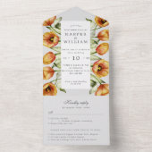 waterverf tulips rsvp hecht bruiloft all in one uitnodiging (Binnen)